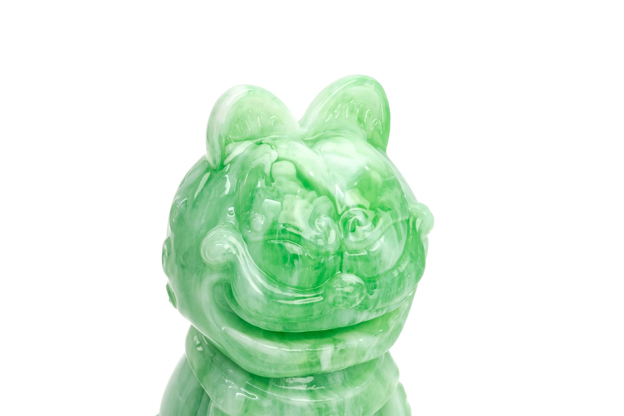 “加菲貓-歐弟-聯名-玉石-公仔-媽祖遶境-Garfield-Odie-toy-Arttoy-desginertoy-resin-figures”