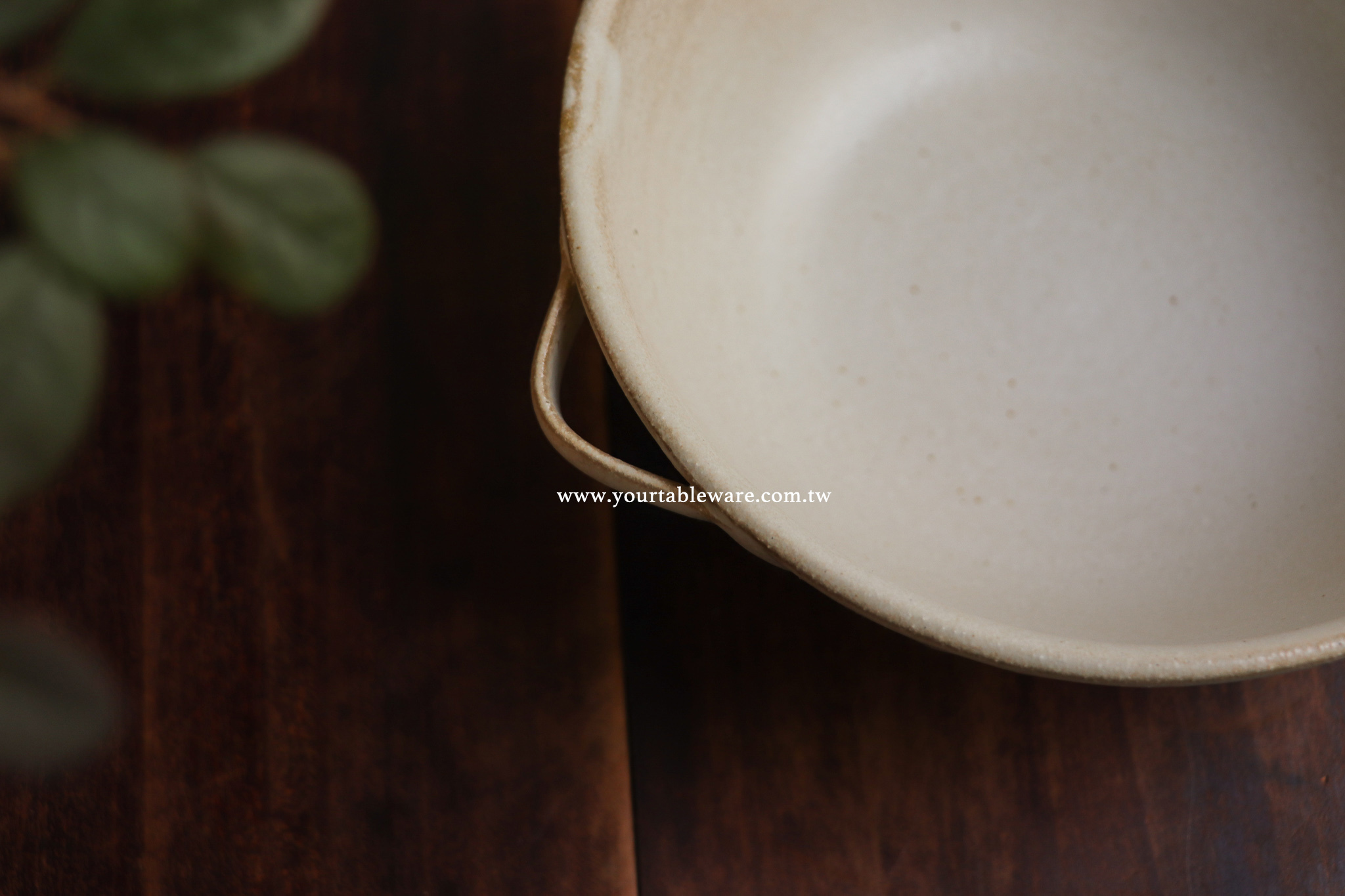 益子燒 若林健吾 刻紋 雙耳湯碗