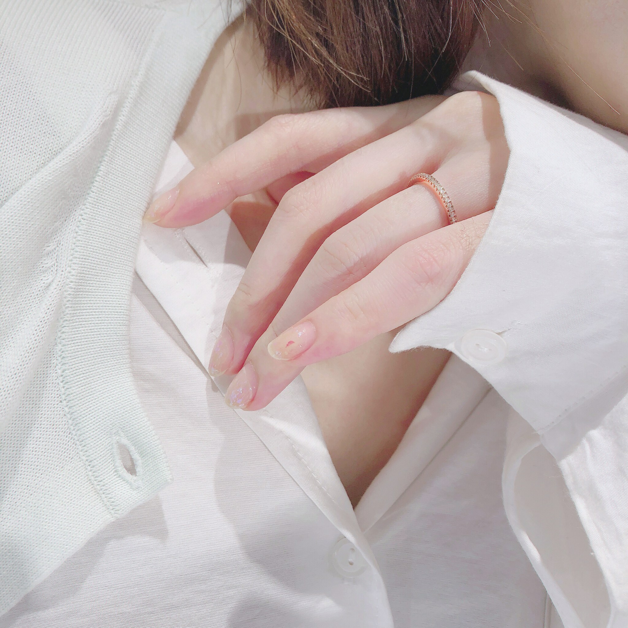 知性排鑽 純銀戒指