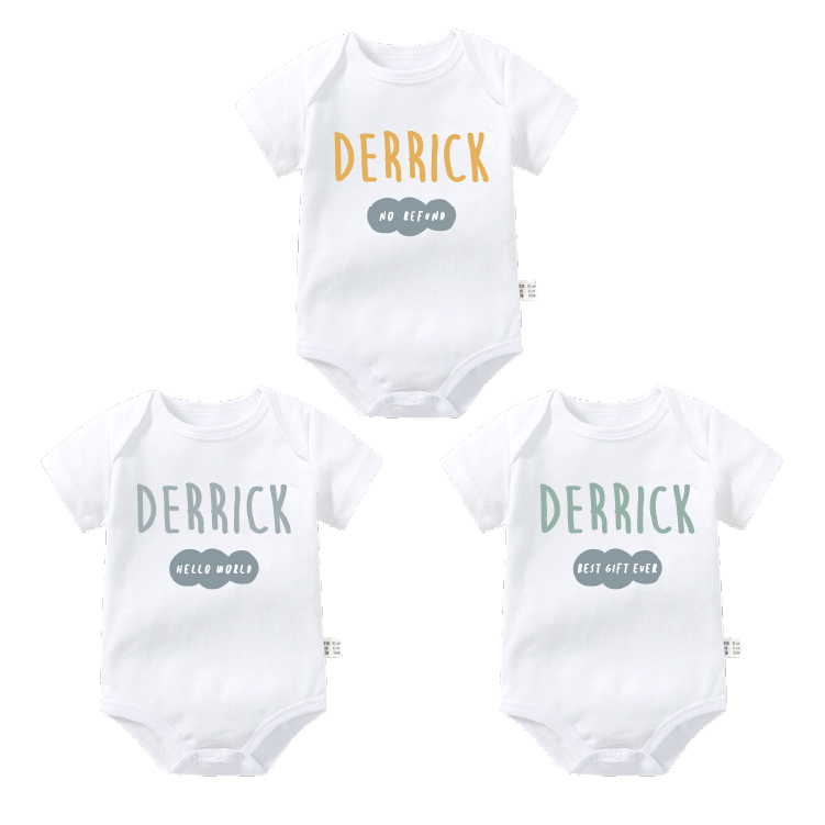 美式姓名款 - 3件包屁衣禮盒組