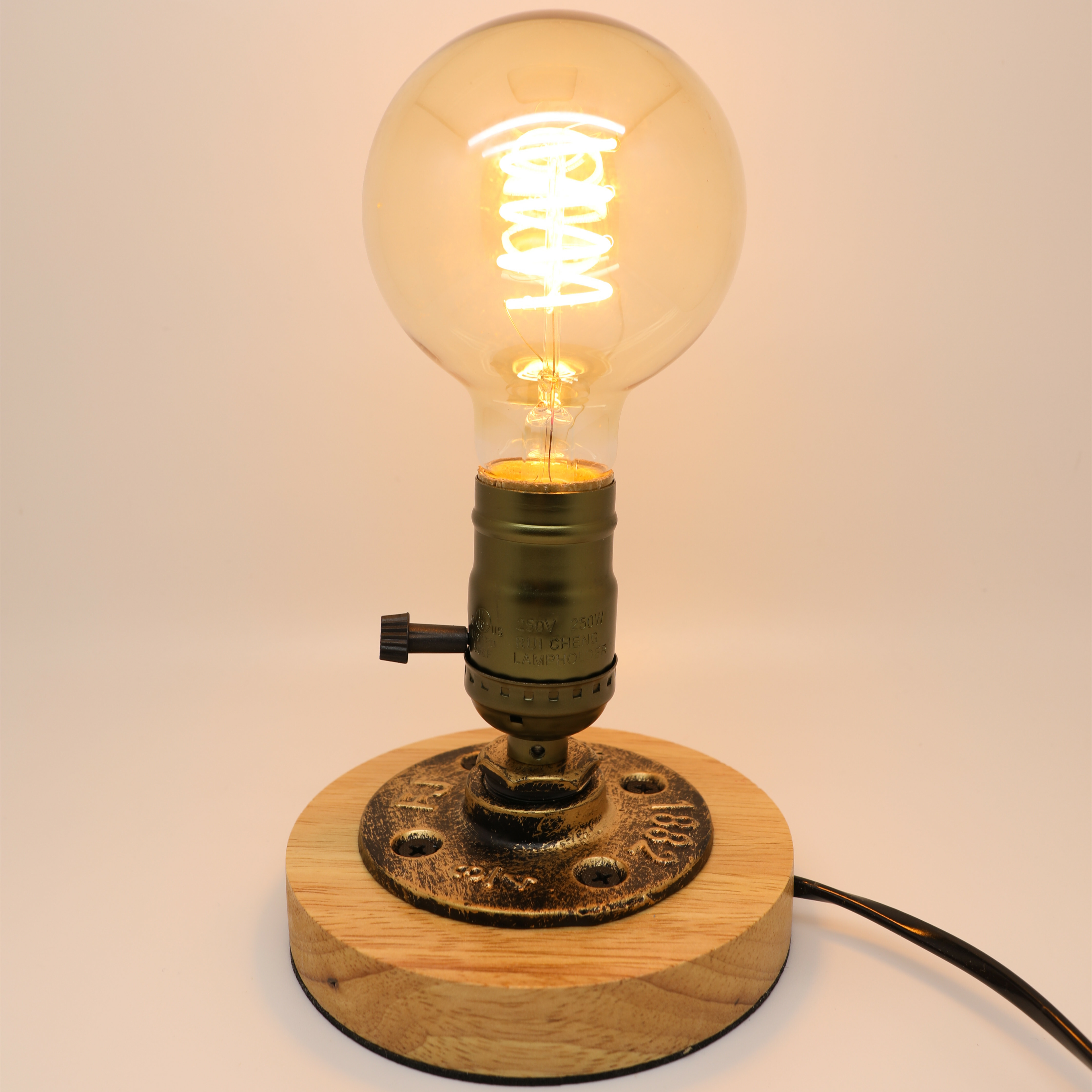 愛迪生復古台燈配G80B燈泡