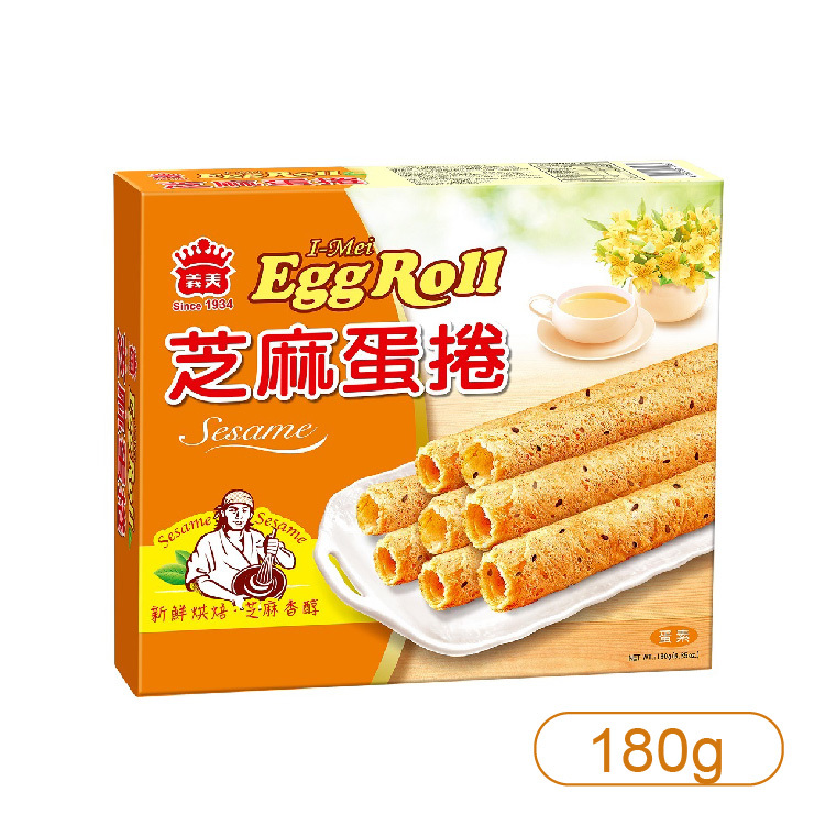 【義美】芝麻蛋捲量販180g