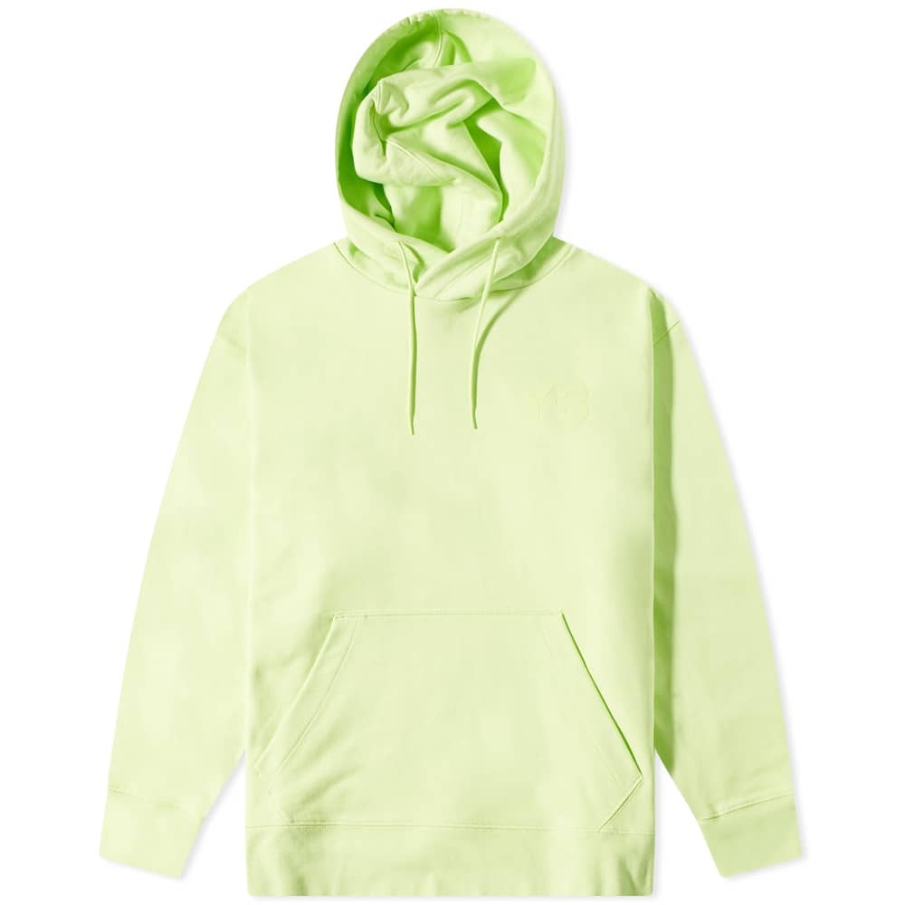 【 Y-3 M CL LC HOODIE 胸前LOGO帽TEE - 螢光綠 】