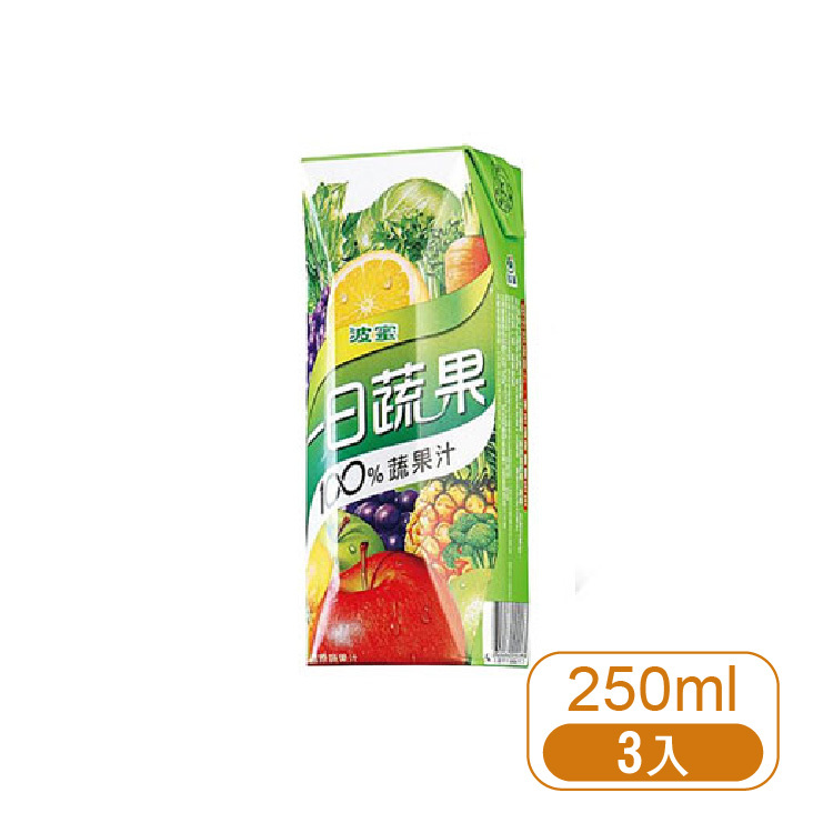 【波蜜】一日蔬果100%蔬果汁250ml-3入