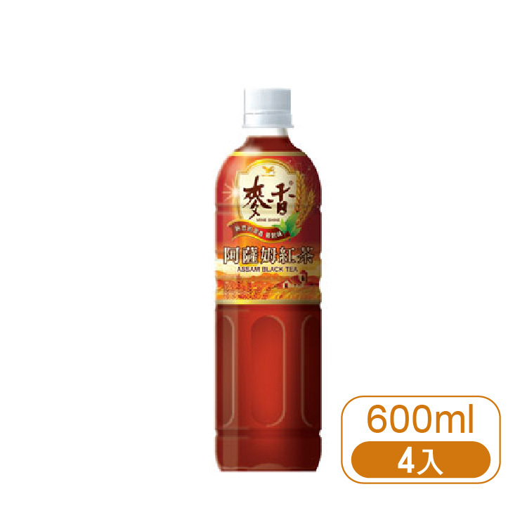 【統一】麥香阿薩姆紅茶600ml-4入