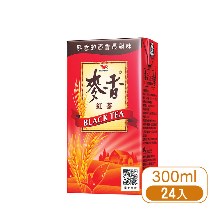 【統一】麥香紅茶300ml (24入/箱裝)