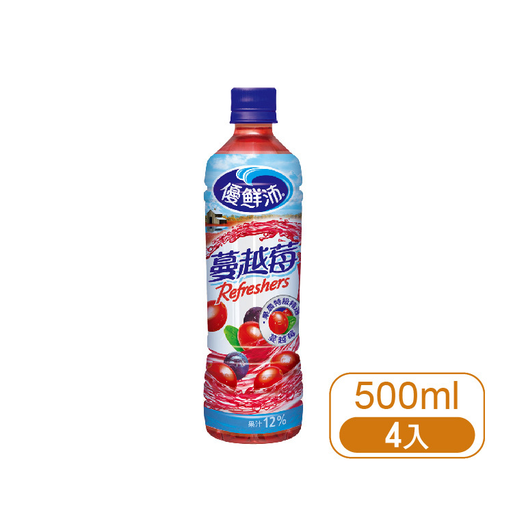 【優鮮沛】蔓越莓綜合果汁500ml -4入