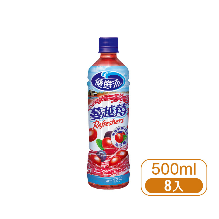 【優鮮沛】蔓越莓綜合果汁500ml -8入