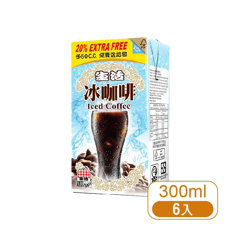 【生活】冰咖啡300ml (6入)