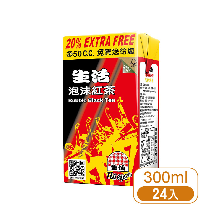 【生活】泡沫紅茶300ml  (24入/箱)