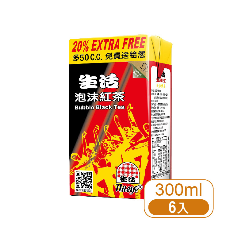 【生活】泡沫紅茶300ml (6入)