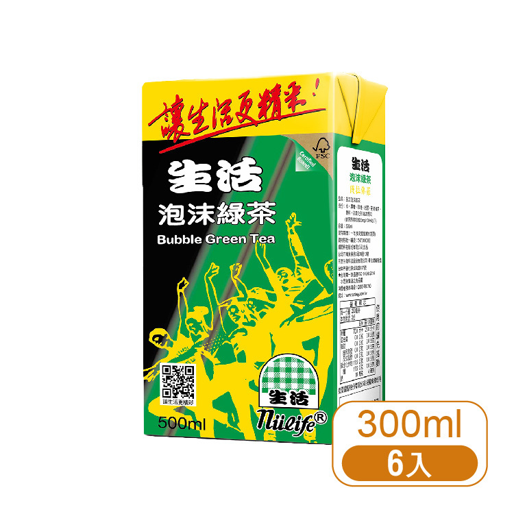 【生活】泡沫綠茶300ml (6入)