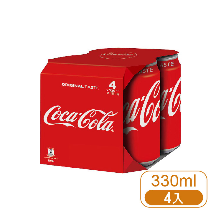 【可口可樂】可口可樂 330ml-4入