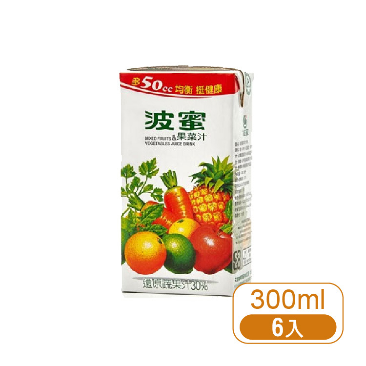 【波蜜】果菜汁300ml -6入