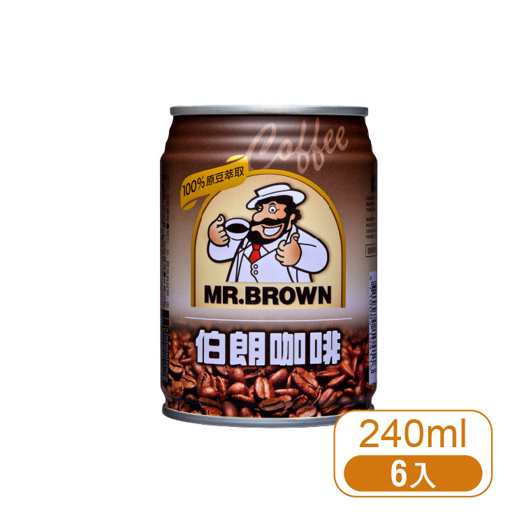【金車】伯朗咖啡240ml -6入