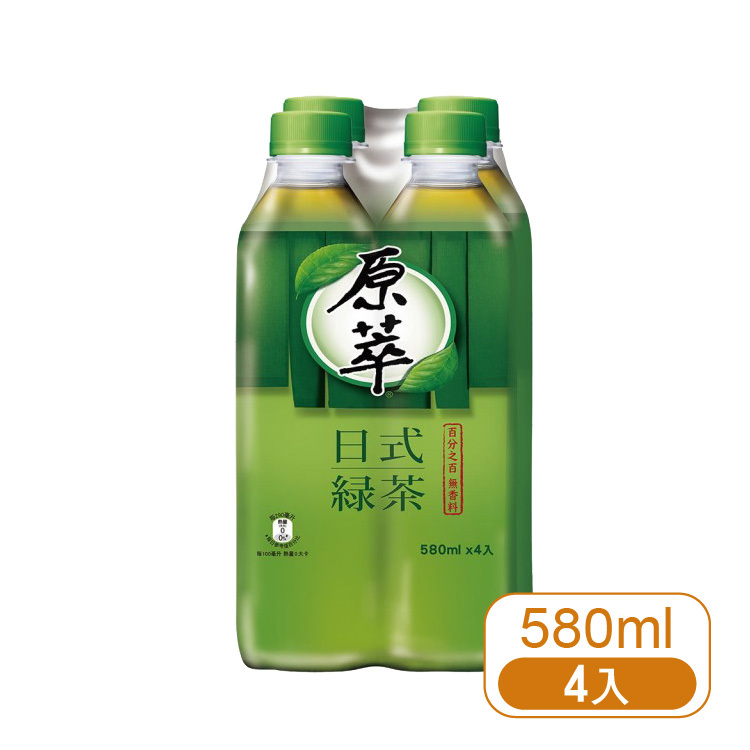 【原萃】日式綠茶580ml-4入