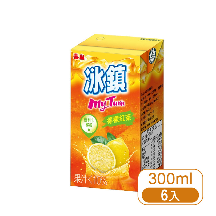 【泰山】冰鎮檸檬紅茶300ml -6入
