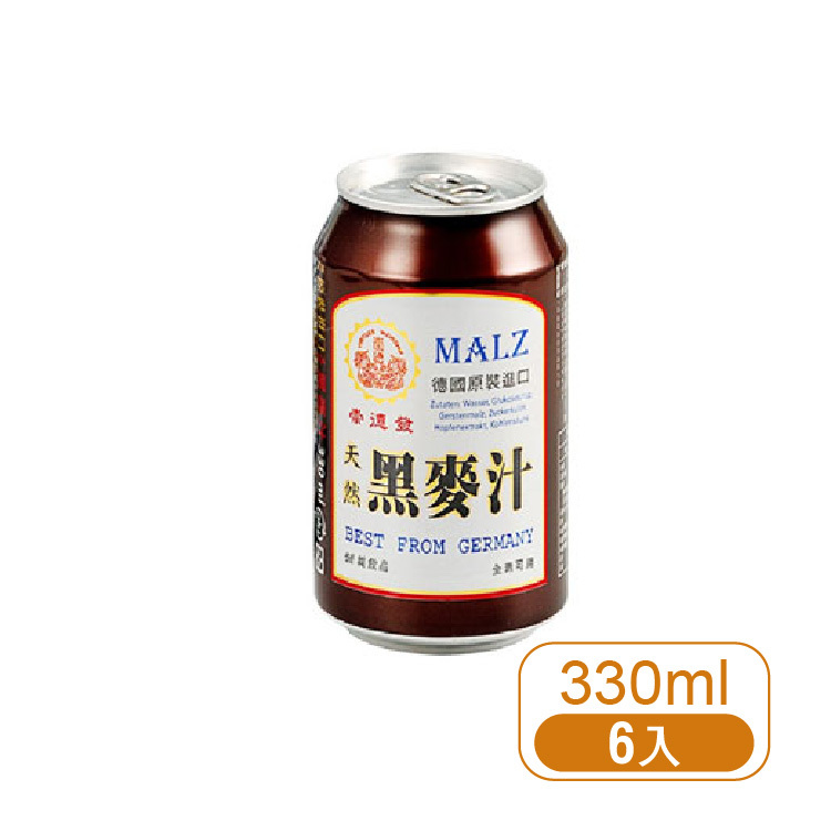 【崇德發】天然黑麥汁330ml-6入