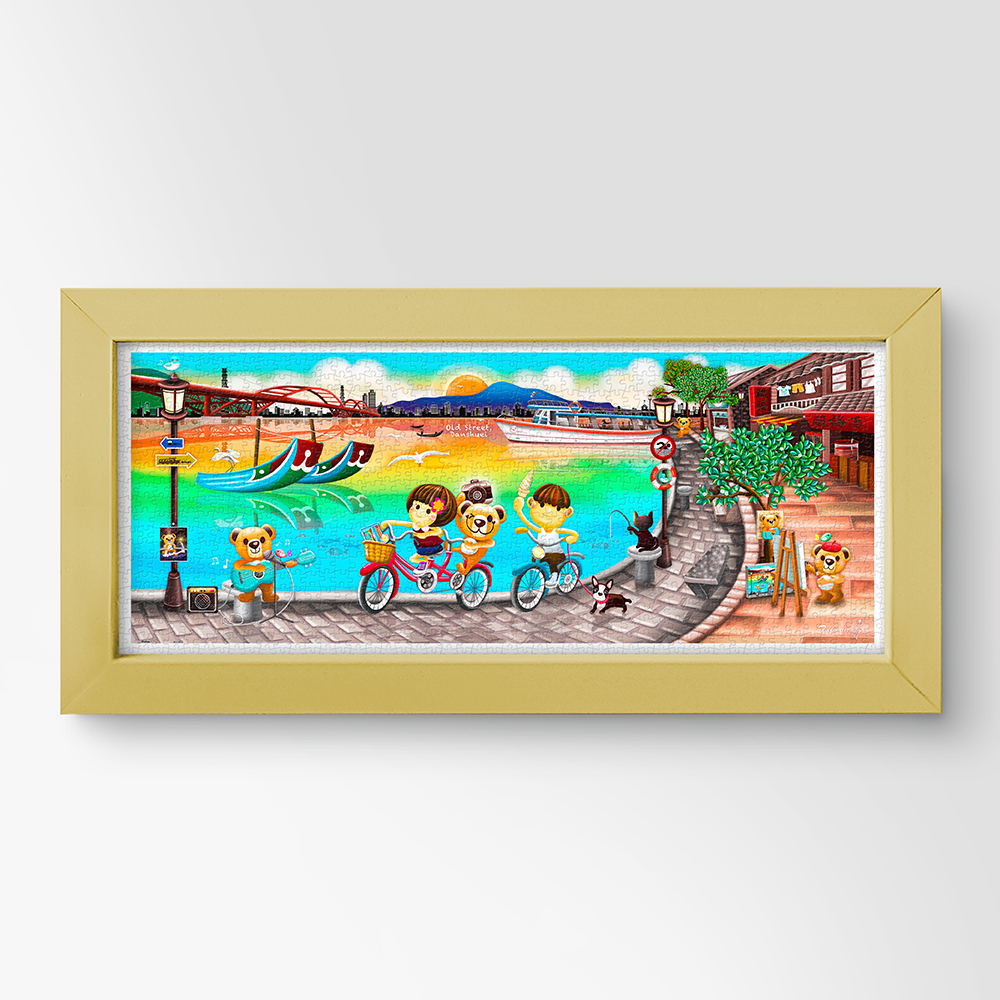 H1529 - 全景平面1000片- Pintoo瘋台灣-淡水河岸老街
