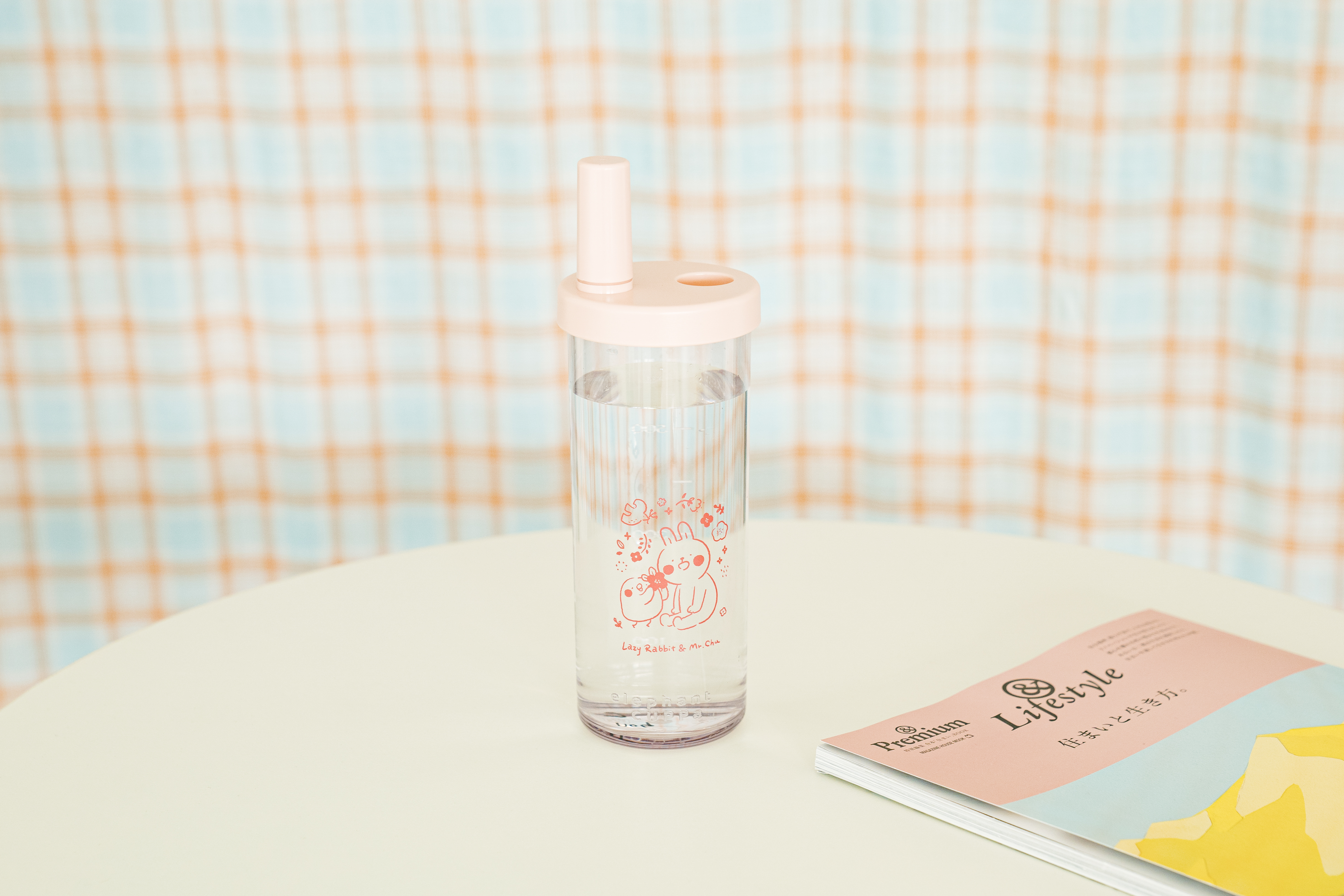 (獨家款)【慢慢挑x懶散兔與啾先生｜大象杯2代】720ml環保隨行杯粉色｜B莓粉花園款