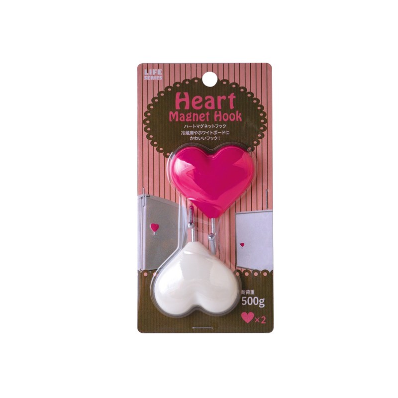 愛心磁鐵掛勾 (2入)