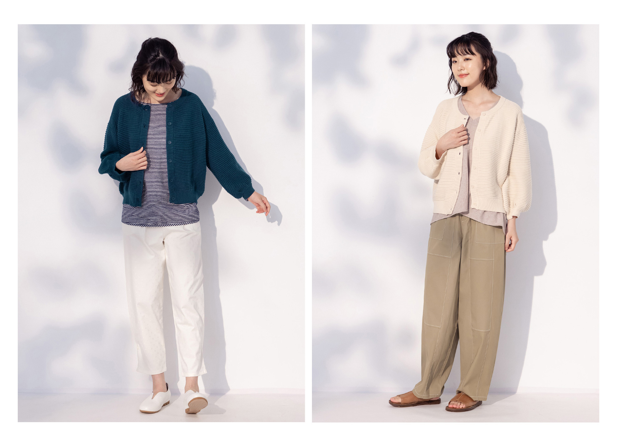 陪你散步泡芙袖針織外套