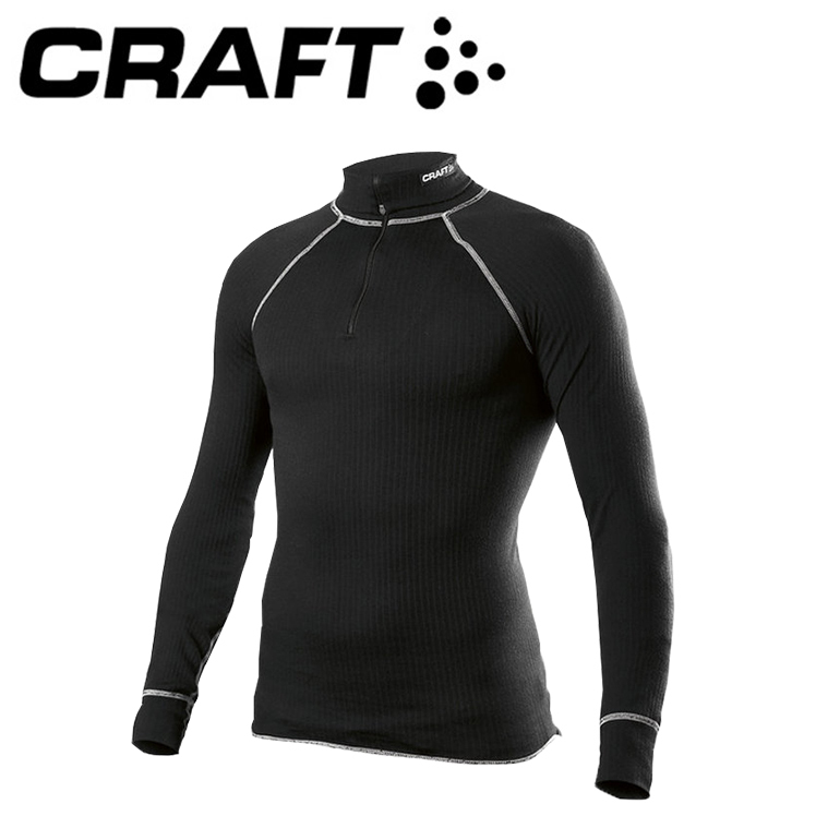 CRAFT 瑞典 194034 全天候長袖立領拉鍊衫 男款 (黑) 排汗衣/排汗透氣/貼身/立領/運動/路跑 12R94034
