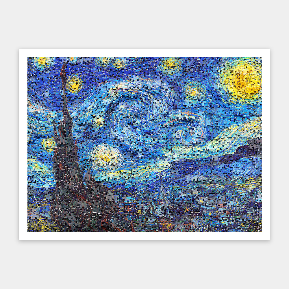 H2247 - 平面1200片 - 拼圖中的拼圖 - 梵谷 - 星夜