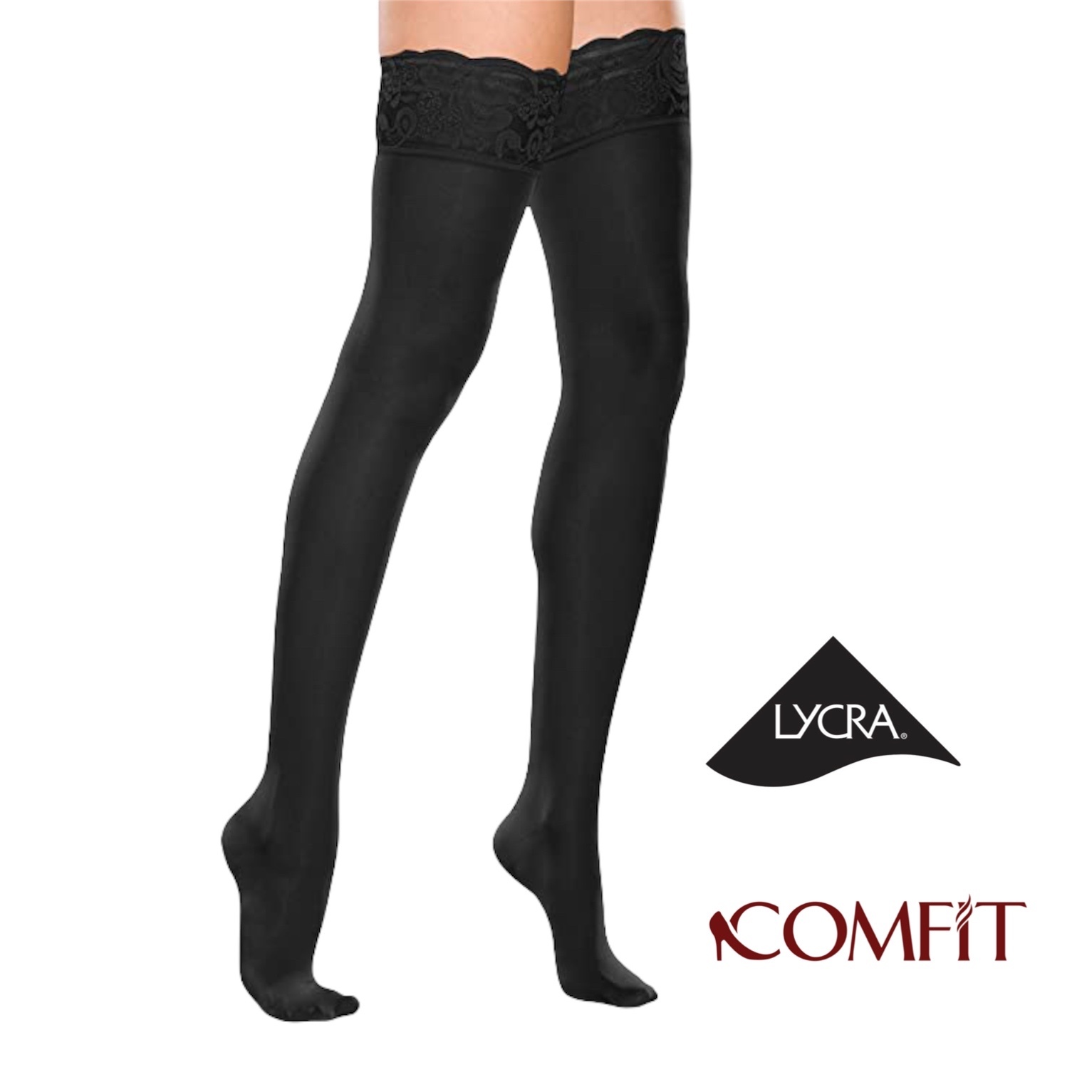 200Den Lycra 漸進式壓力大腿襪