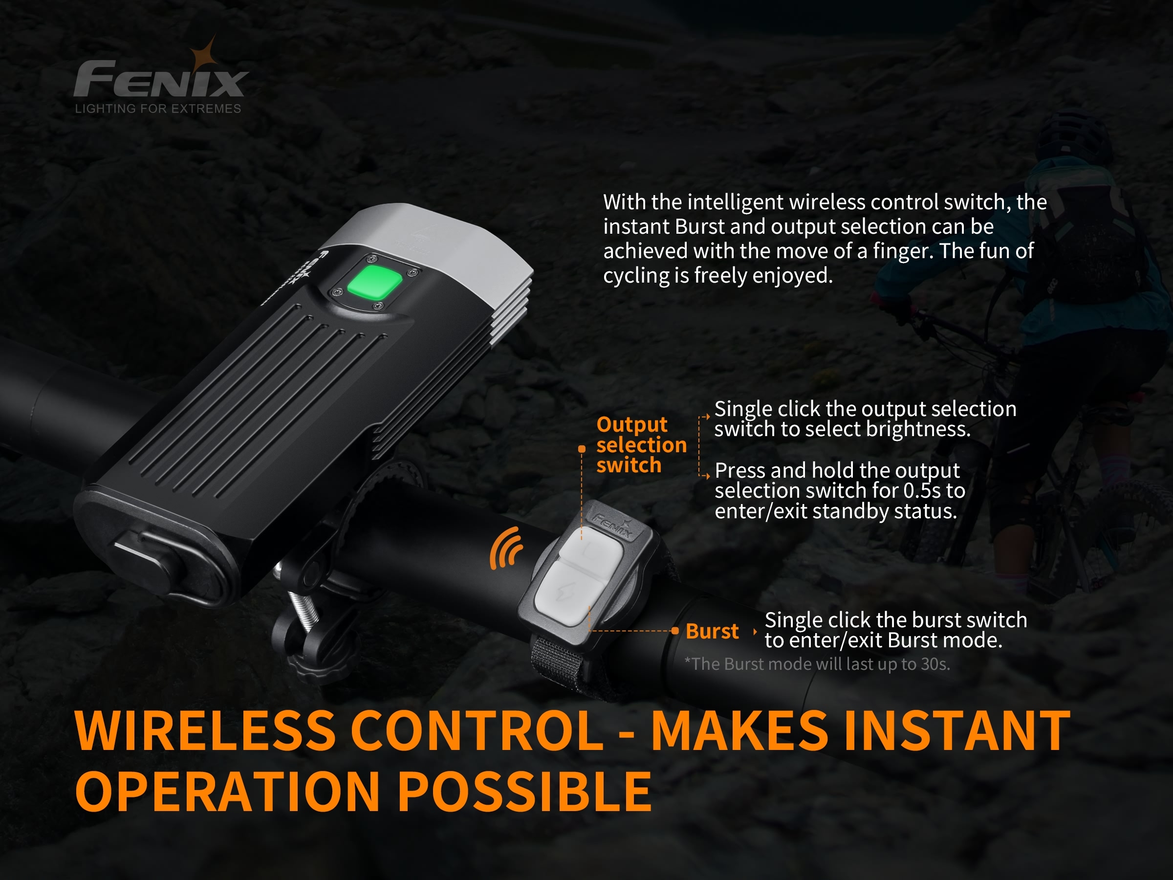 Fenix BC30 V2.0 無線控制2200lm 單車頭燈MTB