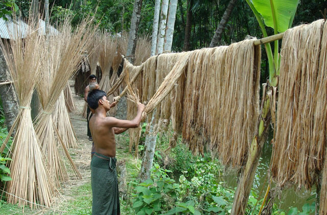 咖啡麻布袋製成