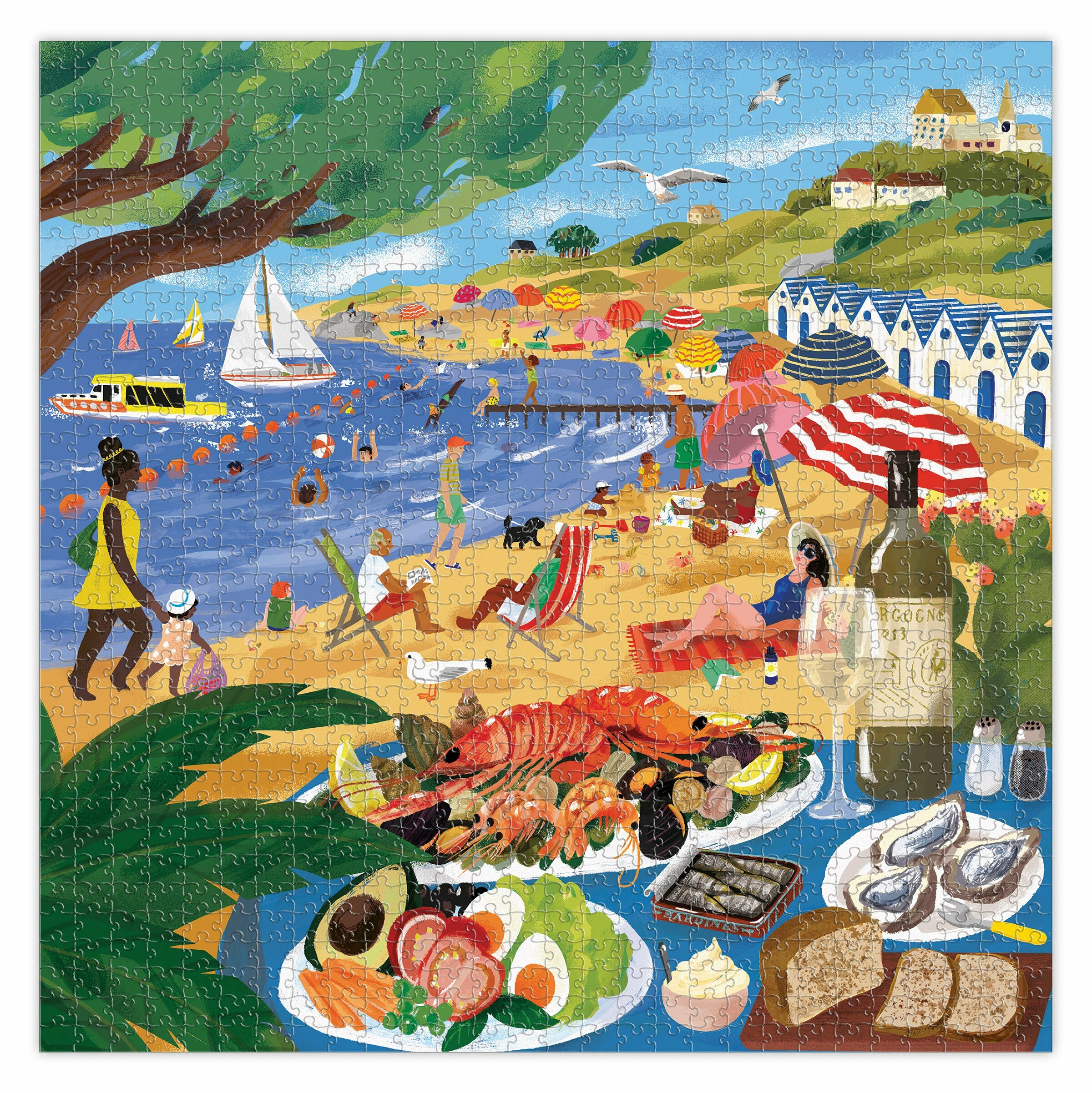 【EEBOO】沙灘傘  1000片拼圖