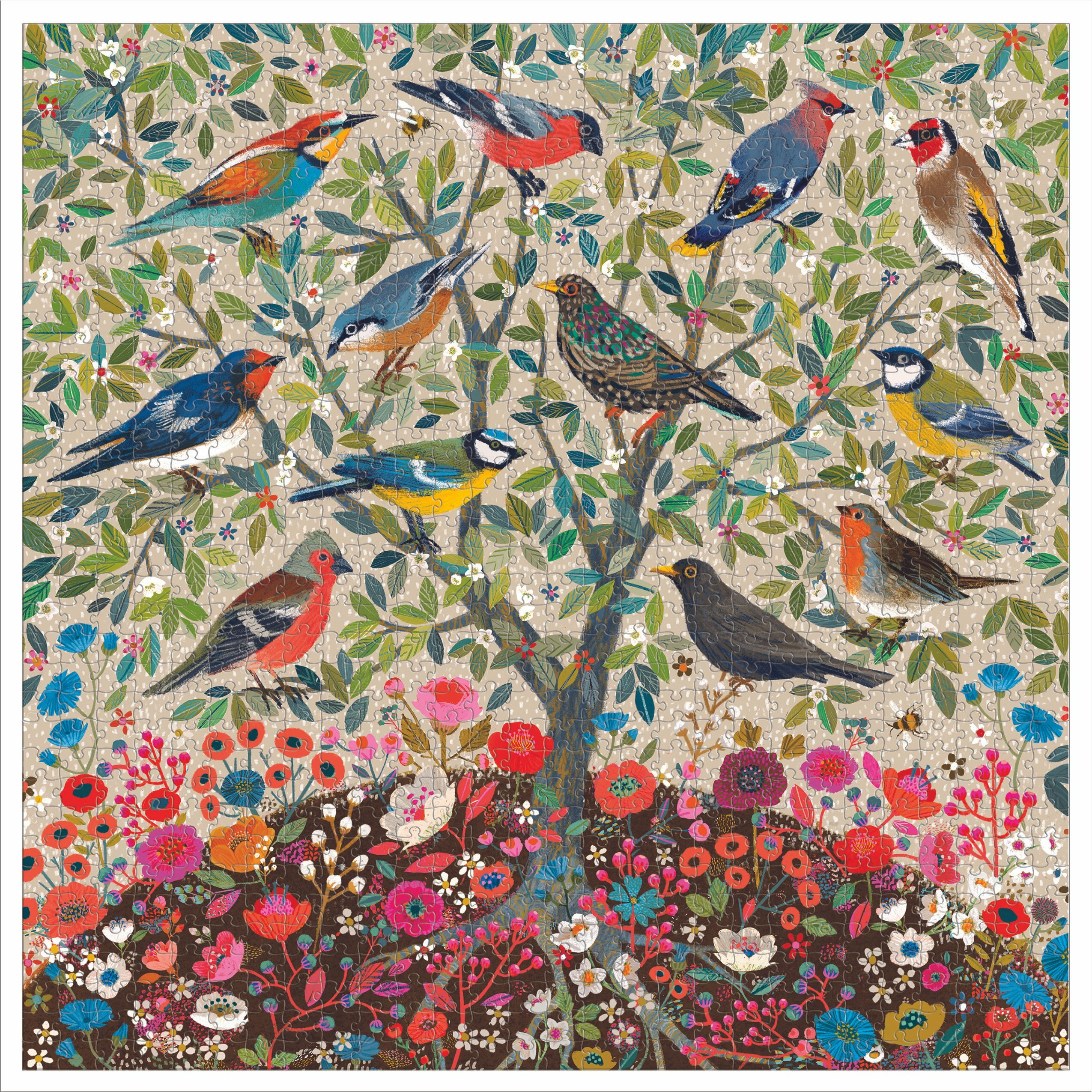 【EEBOO】鳴鳥樹  1000片拼圖