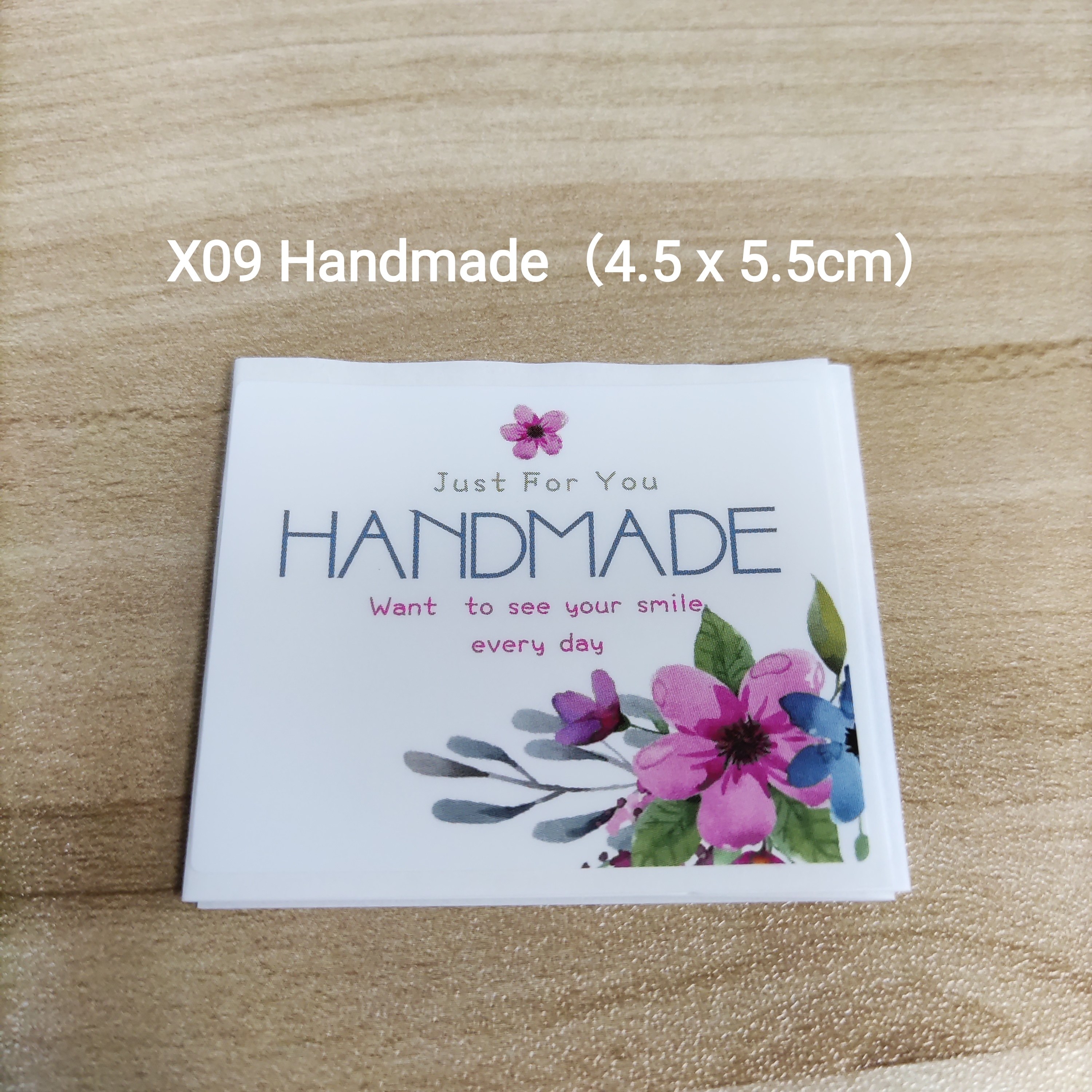 【X09】Handmade (4.5 x 5.5cm)【一包十貼】