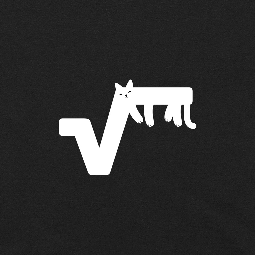 字裡貓間T恤 - 根號