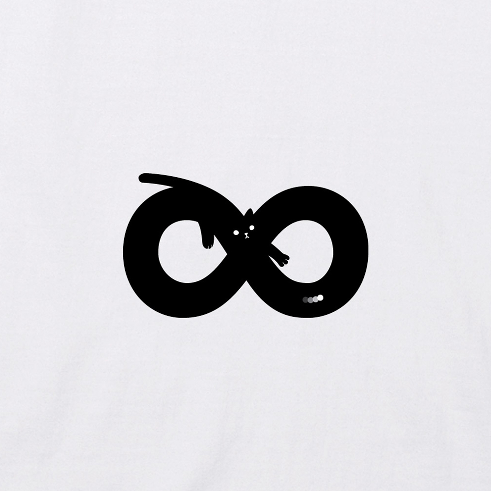 字裡貓間T恤 - 無限