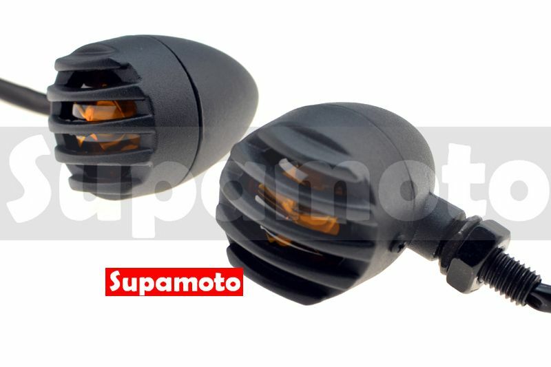 -Supamoto- D555 方向燈 柵欄 復古 砲彈 金屬 消光黑 電鍍 檔車 手工 雲豹 野狼 SR400 KTR