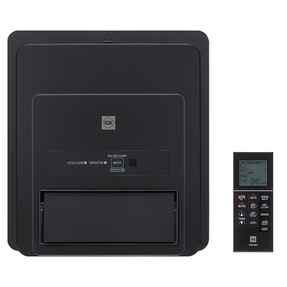KDK  30BWBH/H‧窗口式智能浴室寶‧炫灰色‧1400W‧無線遙控‧香港行貨,原廠1年保養‧