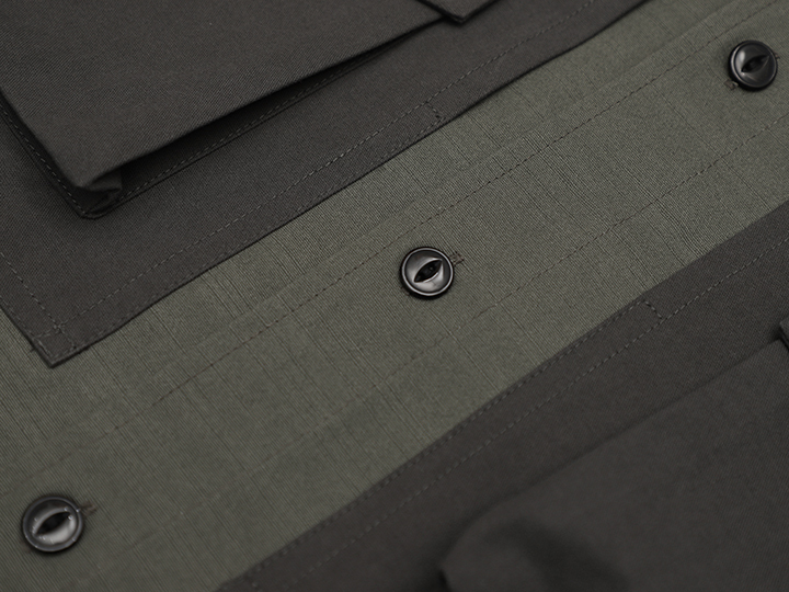 【車庫服飾】QUEST 2-TONE WORK SHIRT-雙色拼接工作襯衫 剪裁 拼接 工裝襯衫 軍裝