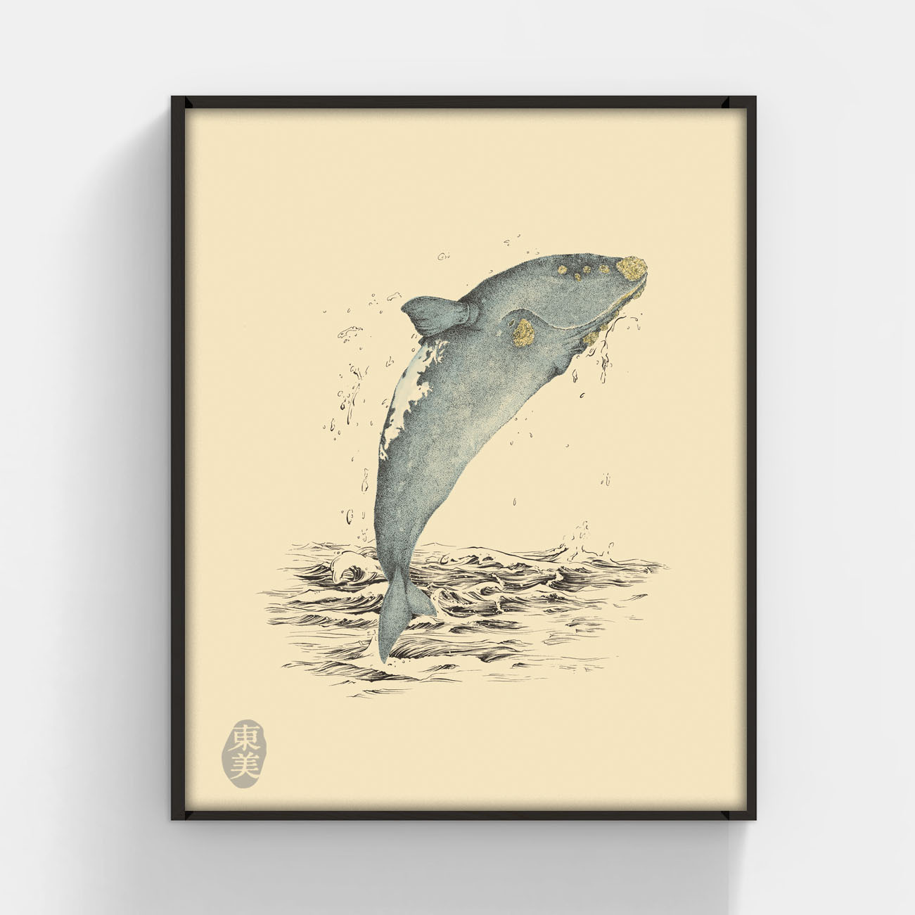 印物所〈Whale 鯨魚──Southern right whale 南露脊鯨〉限量版畫