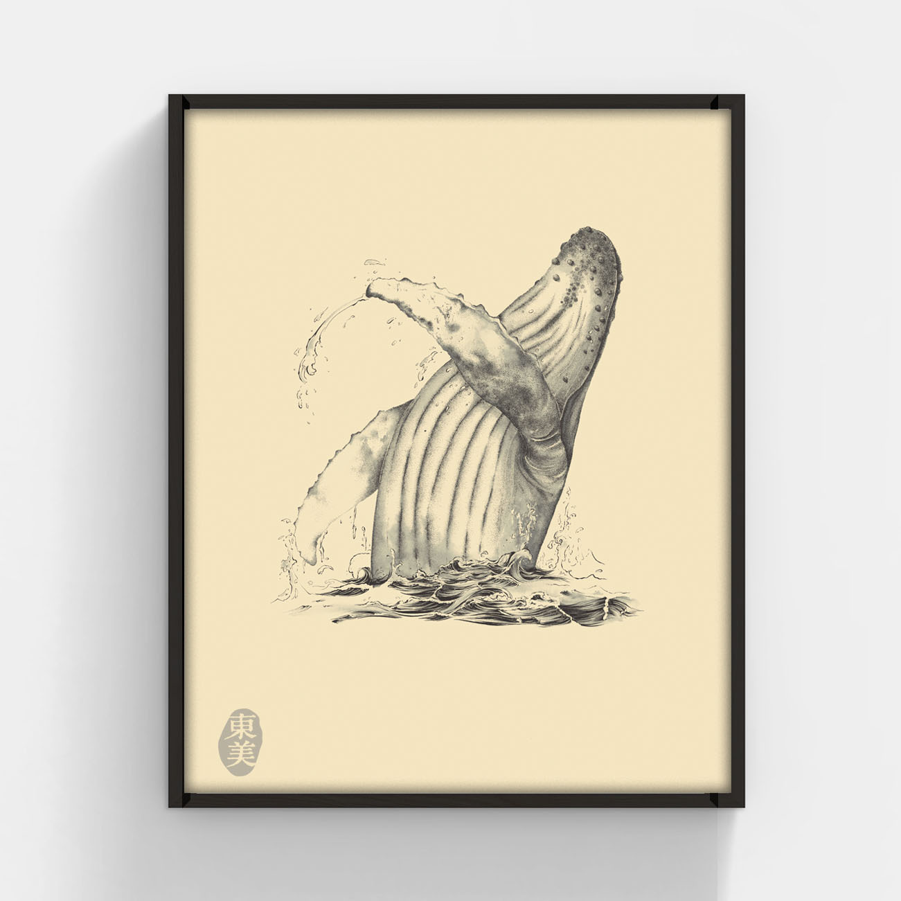 印物所〈Whale 鯨魚──Humpback whale 座頭鯨〉限量版畫
