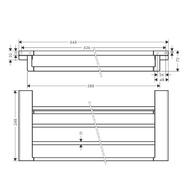 hansgrohe Addstoris 41751, -007 Towel rack 600mm