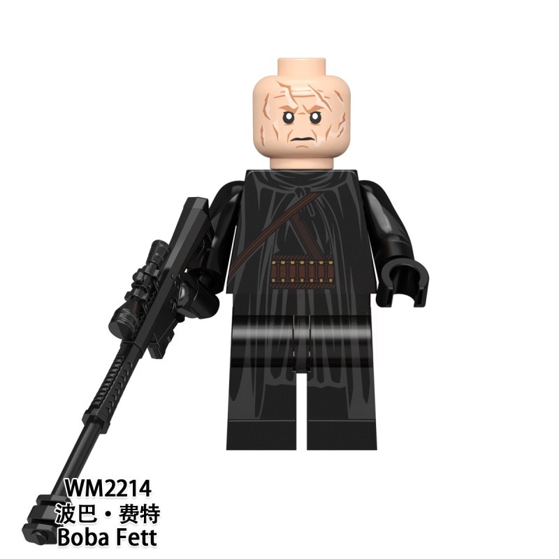 Boba Fett (No Armor) Star Wars Custom Minifigures Minifigs Fit Lego WM2214