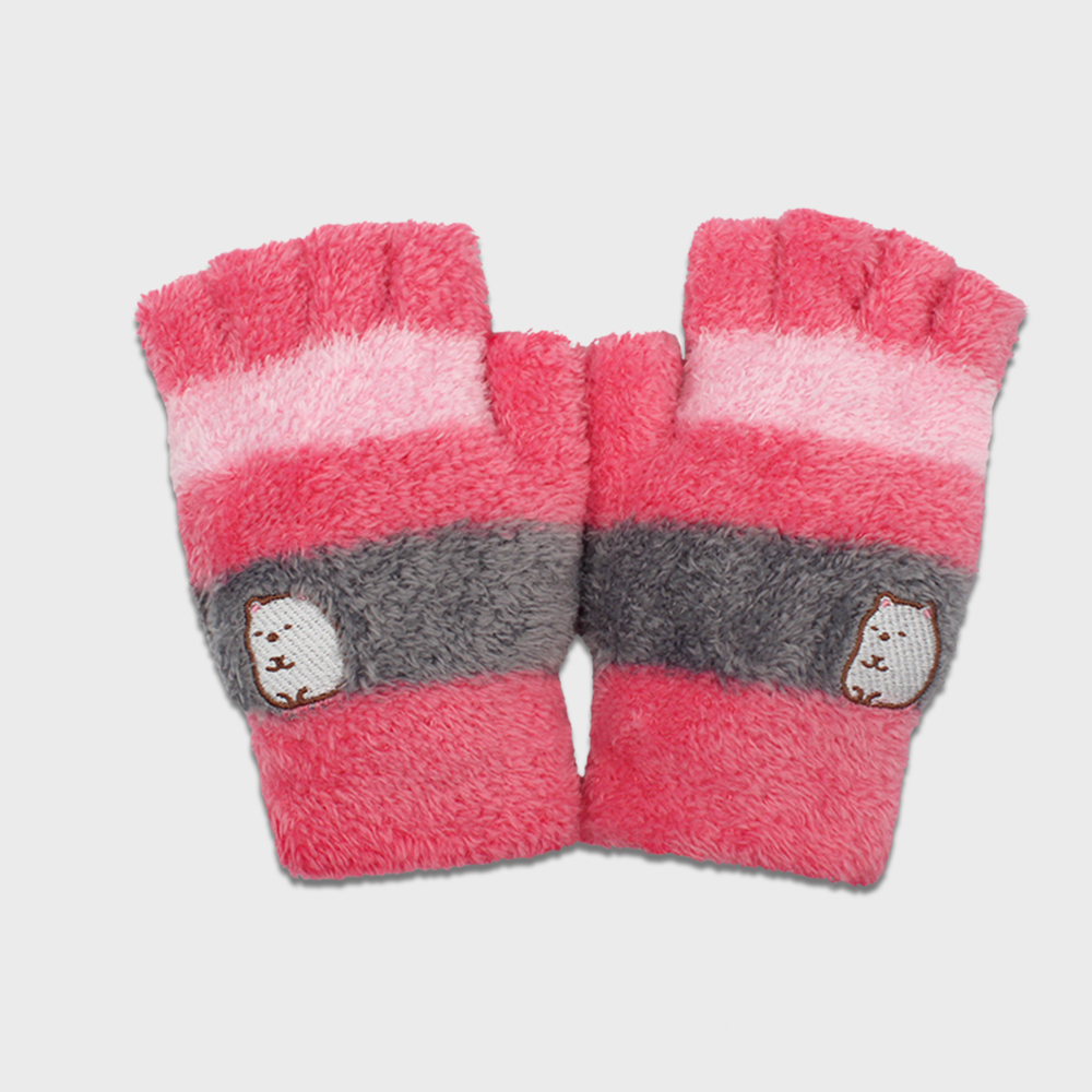 【肌暖】台灣製 正版授權 角落生物兒童萊卡半指手套丨SUC001H-5H