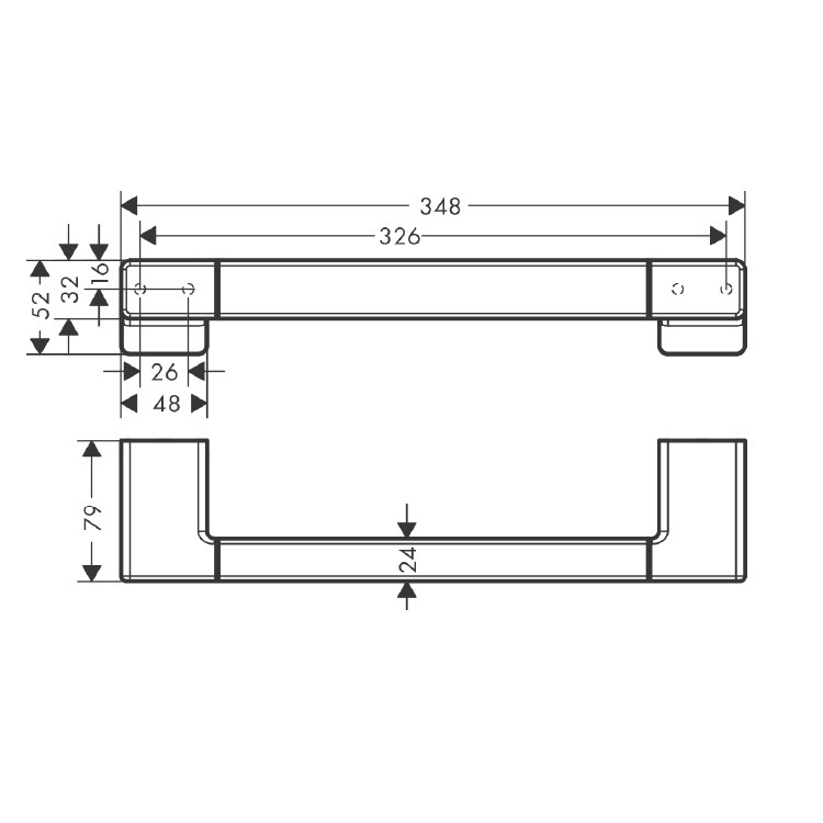 hansgrohe Addstoris 41744, -007 Grab Rail