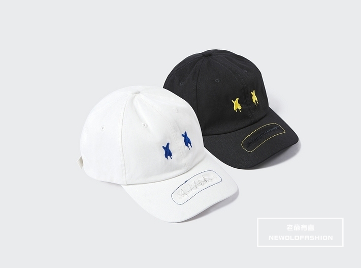 『新品上市』重磅XX跳色刺繡微破壞棒球帽-白