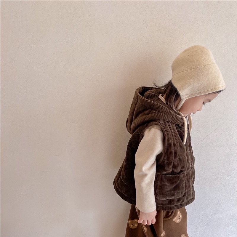 坑條連帽背心-2colors