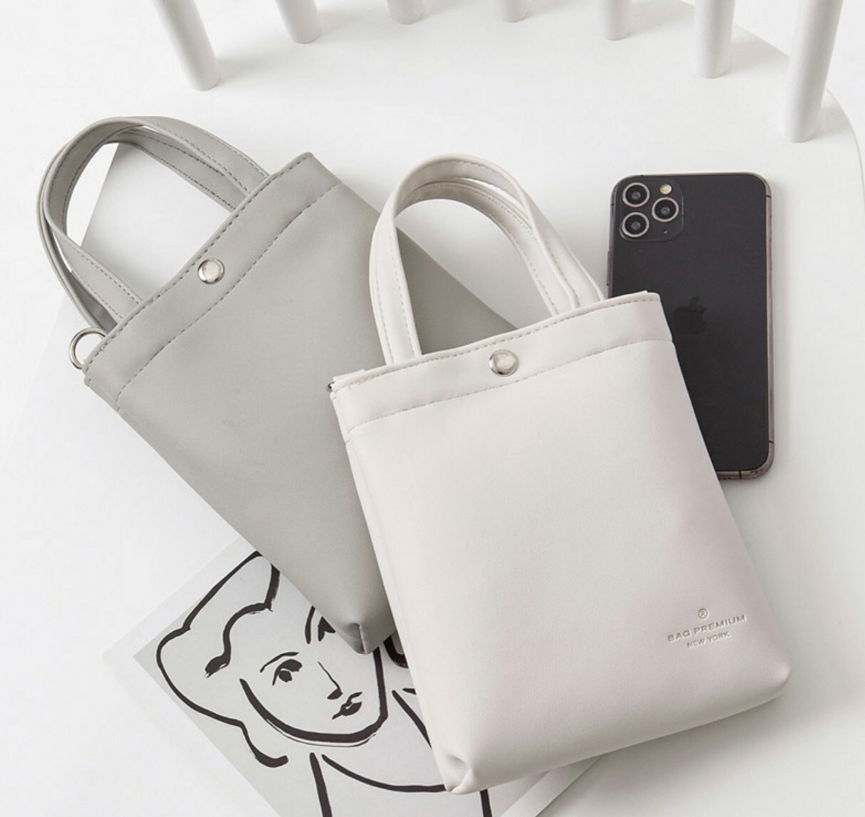 預購 韓國 正韓包 兩用 手機包 黑/白/淺灰/奶茶