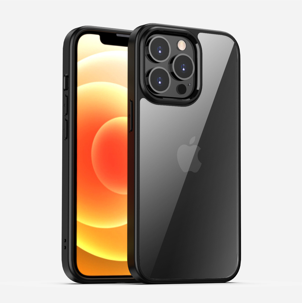 iPhone高透多彩防摔殼 【磨砂軟邊TPU＋高透亮PC背板一體成型】