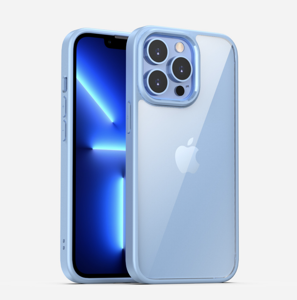 iPhone高透多彩防摔殼 【磨砂軟邊TPU＋高透亮PC背板一體成型】